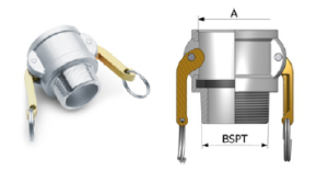 CAMLOCK ALLUMINIO TIPO B