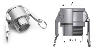 CAMLOCK INOX AISI316 TIPO B