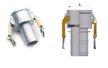 CAMLOCK ALLUMINIO TIPO C