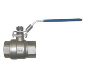 Valvola a sfera in acciaio inox con maniglia blu, Eram
