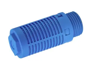 Raccordo blu per tubi flessibili, utilizzato in oleodinamica e pneumatica
