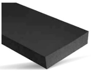 Lastre di gomma EPDM nera, utilizzate in applicazioni industriali